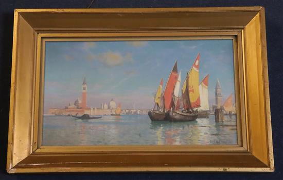 William Stanley Haseltine (American, 1835-1900) View of Venice 7.75 x 13.5in.